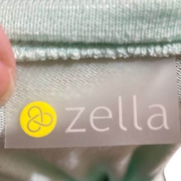 Zella All Day Shirt Seaglass Diagonal Ruching Size XS - Picture 5 of 8